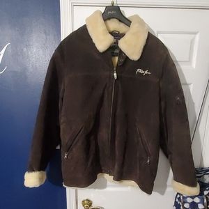 Phat Farm Coffee Brown Leather 3XL